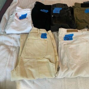 Men's Black, Gray, and White Pants